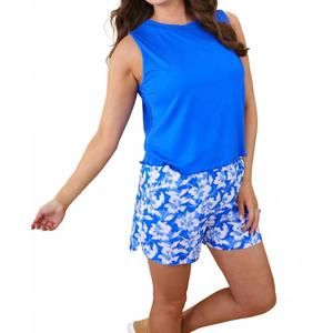 NEW JESS LEA basic lettuce tank top in blue